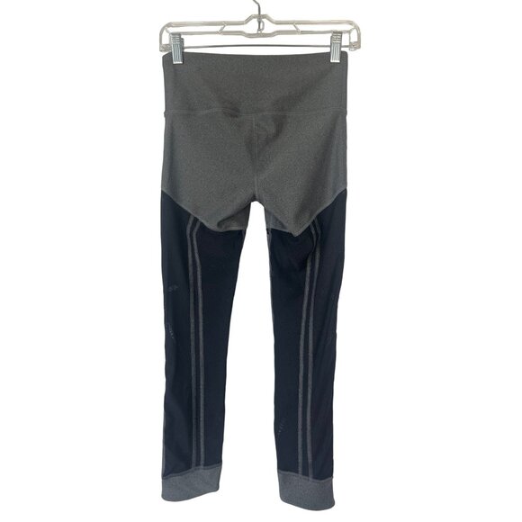 Under Armour Workout Leggings Compression Womens Small Gray Black Heat Gear - Picture 3 of 7